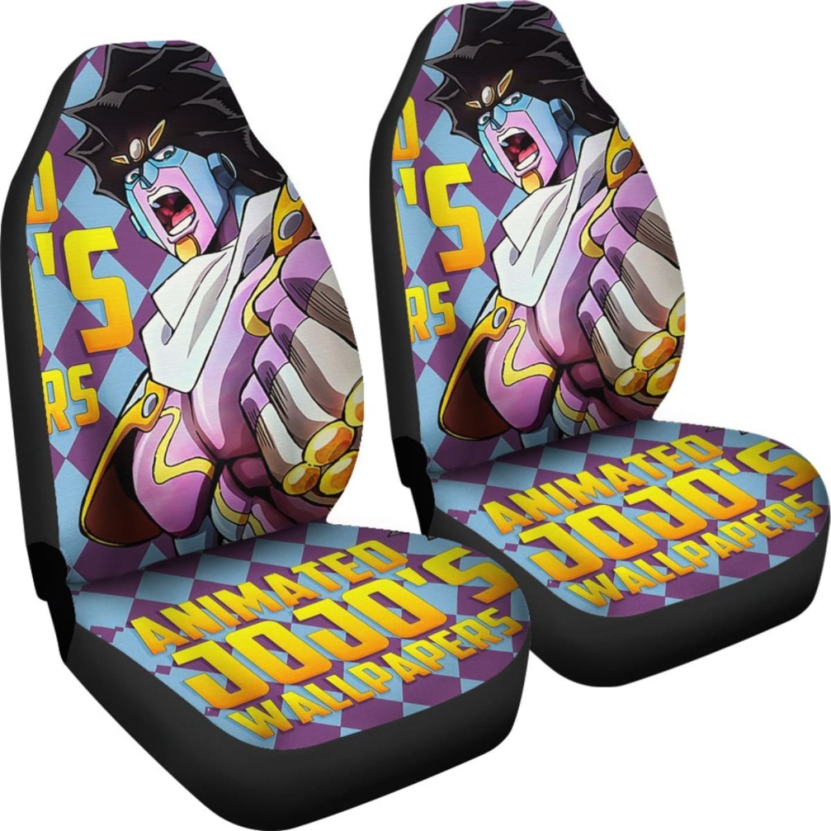 Kujo Jotaro Art Car Seat Covers JoJo's Bizarre Adventure Universal Fit 210212