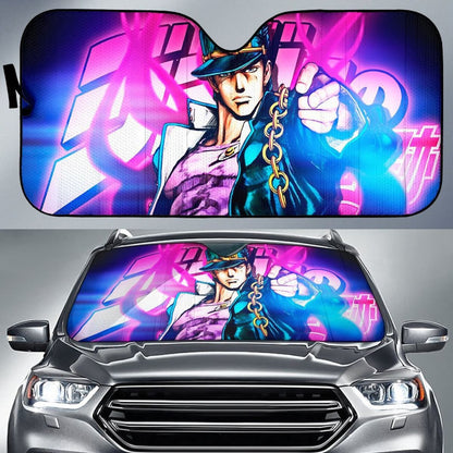 Kujo Jotaro Art Car Sun Shades  JoJo's Bizarre Adventure Universal Fit 210212