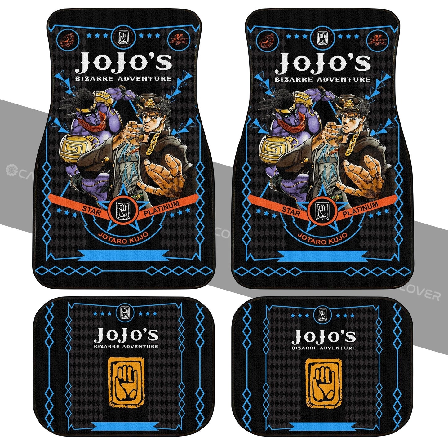 Kujo Jotaro Car Floor Mats Custom Anime JoJo's Bizarre Adventure Car Accessories