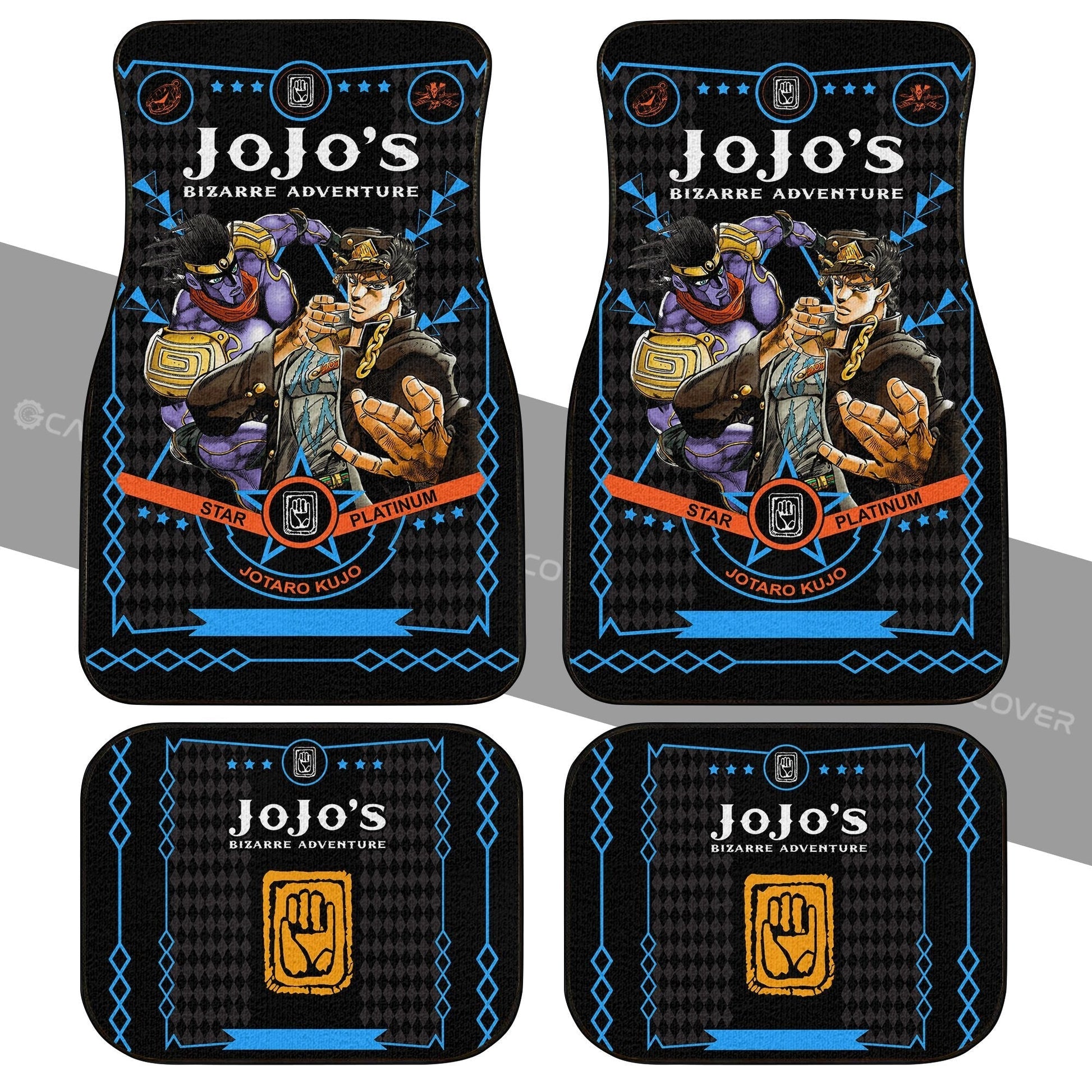 Kujo Jotaro Car Floor Mats Custom Anime JoJo's Bizarre Adventure Car Accessories