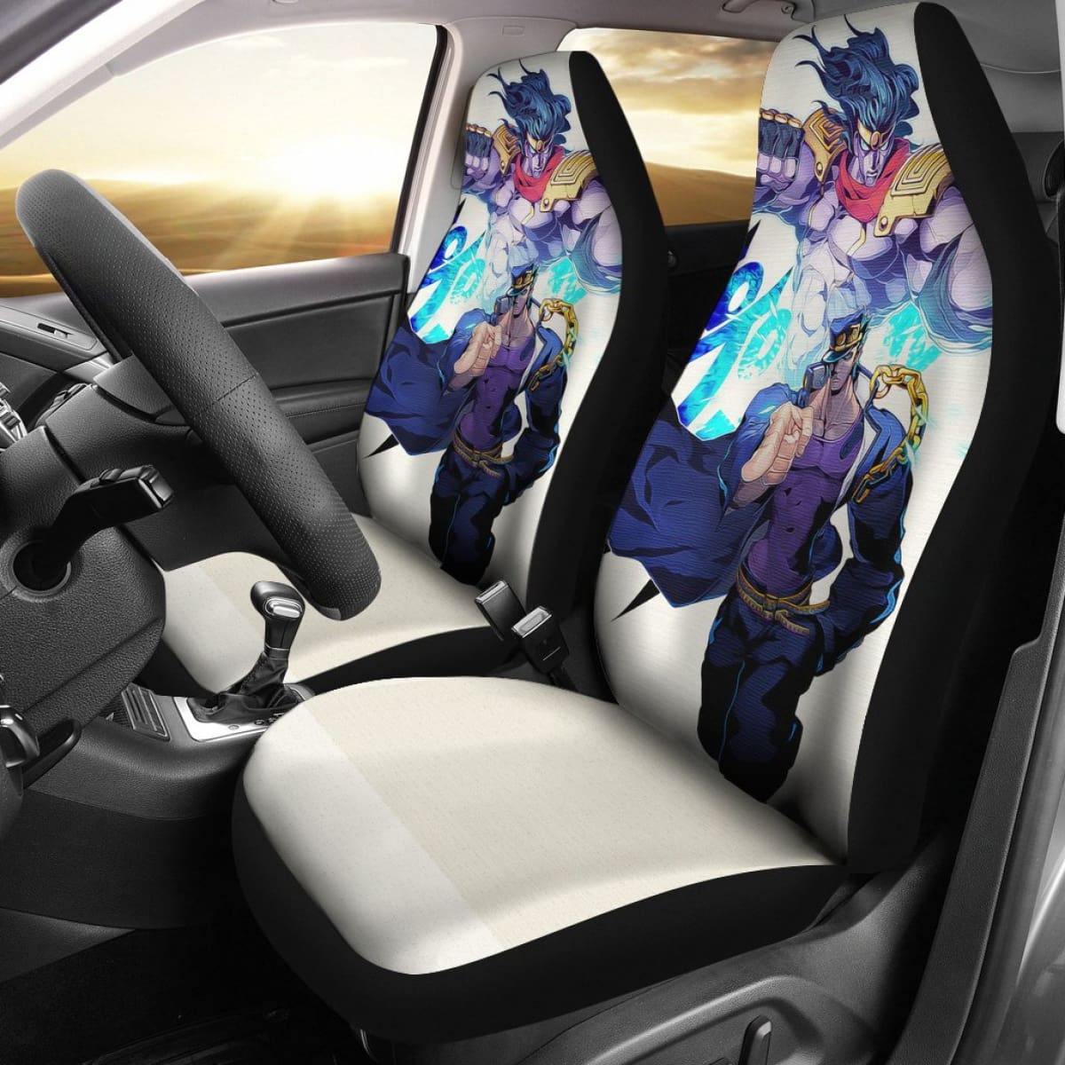 Kujo Jotaro Car Seat Covers JoJo's Bizarre Adventure Universal Fit 210212