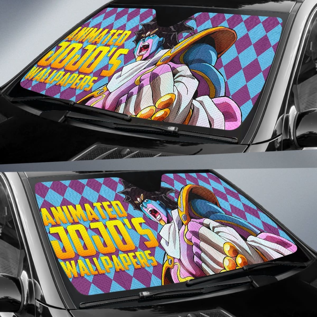 Kujo Jotaro Car Sun Shades  JoJo's Bizarre Adventure Universal Fit 210212