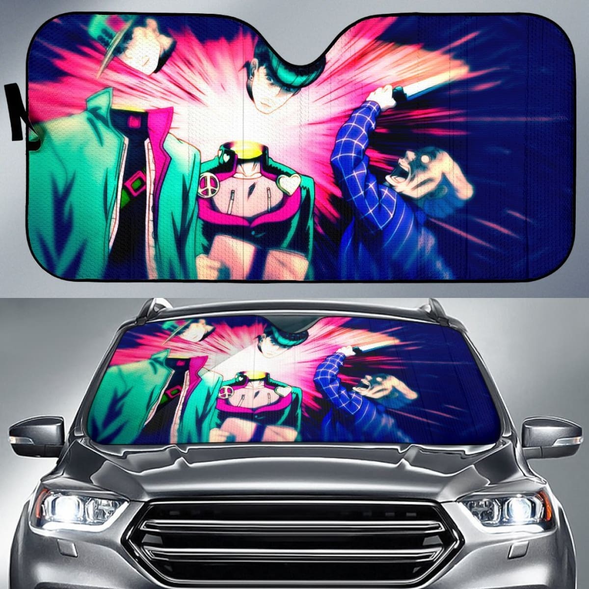 Kujo Jotaro Car Sun Shades  JoJo's Bizarre Adventure Universal Fit 210212