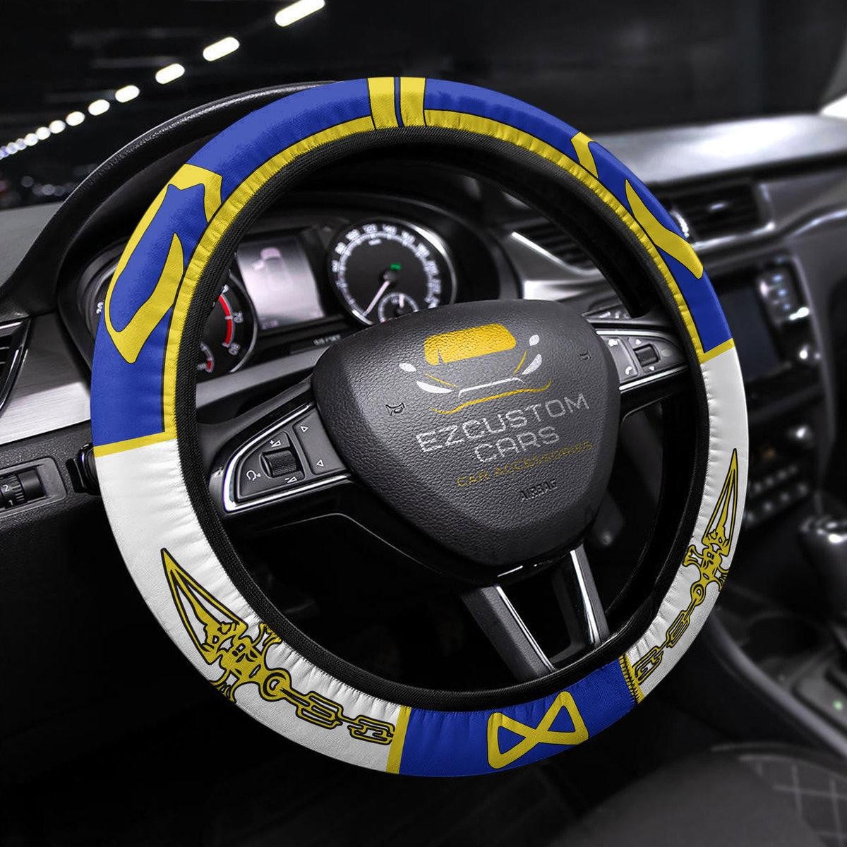 Kurapika Anime Steering Wheel Cover Custom Hunter x Hunter Anime Car Accessories