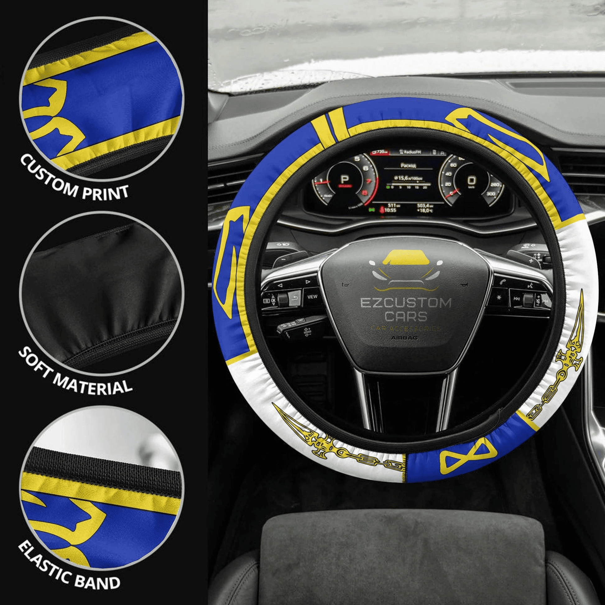 Kurapika Anime Steering Wheel Cover Custom Hunter x Hunter Anime Car Accessories