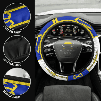Kurapika Anime Steering Wheel Cover Custom Hunter x Hunter Anime Car Accessories