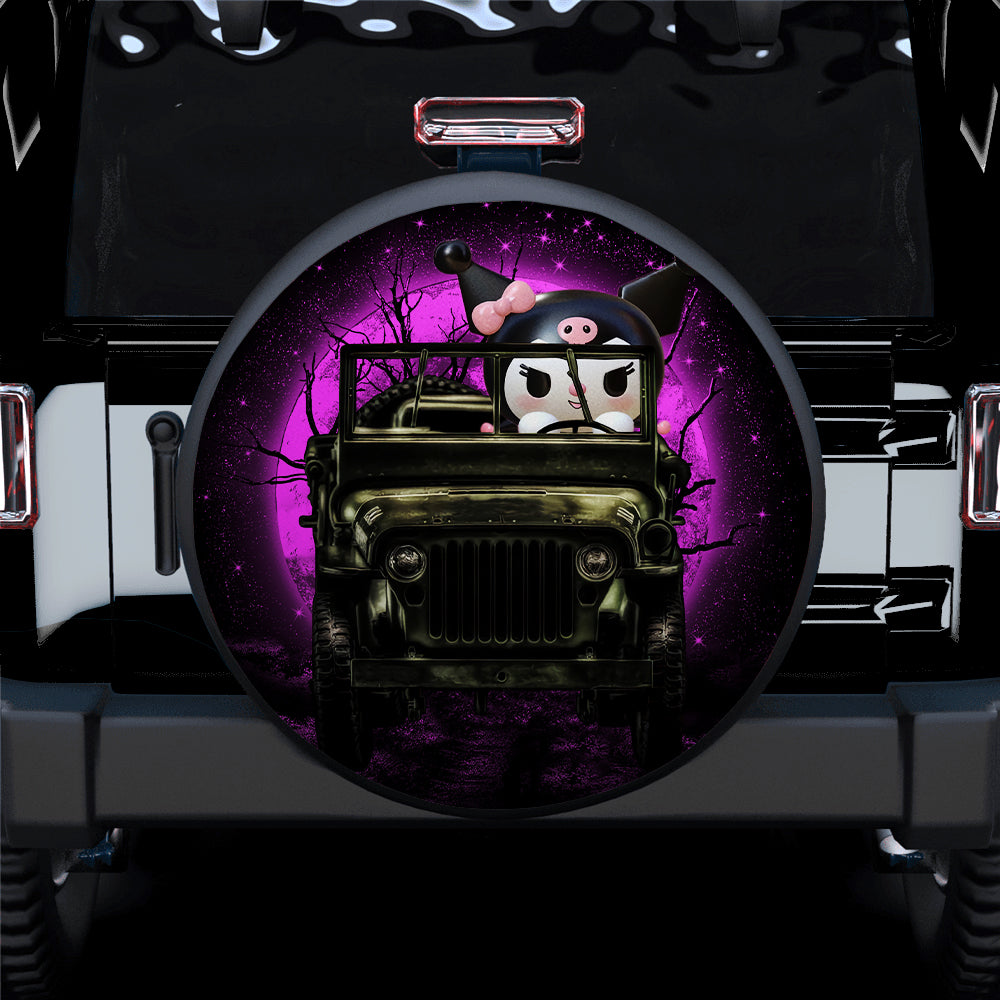 Kuromi Anime Funny Halloween Moonlight Car Spare Tire Cover