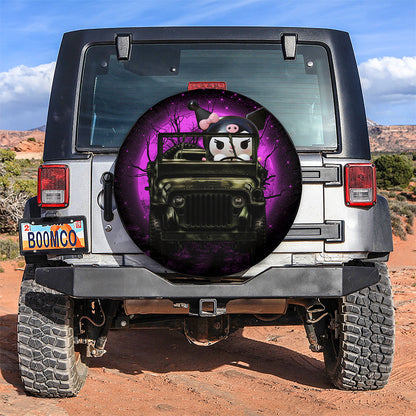 Kuromi Anime Funny Halloween Moonlight Car Spare Tire Cover