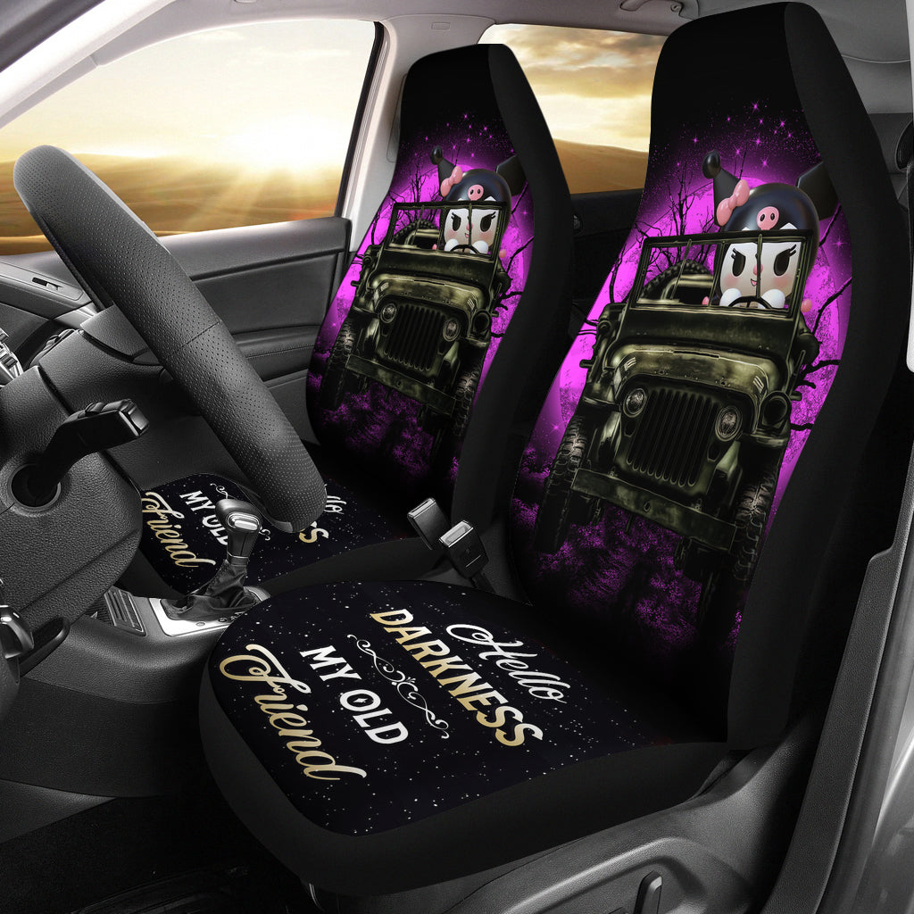 Kuromi Anime Ride Jeep Halloween Moonlight Car Seat Covers