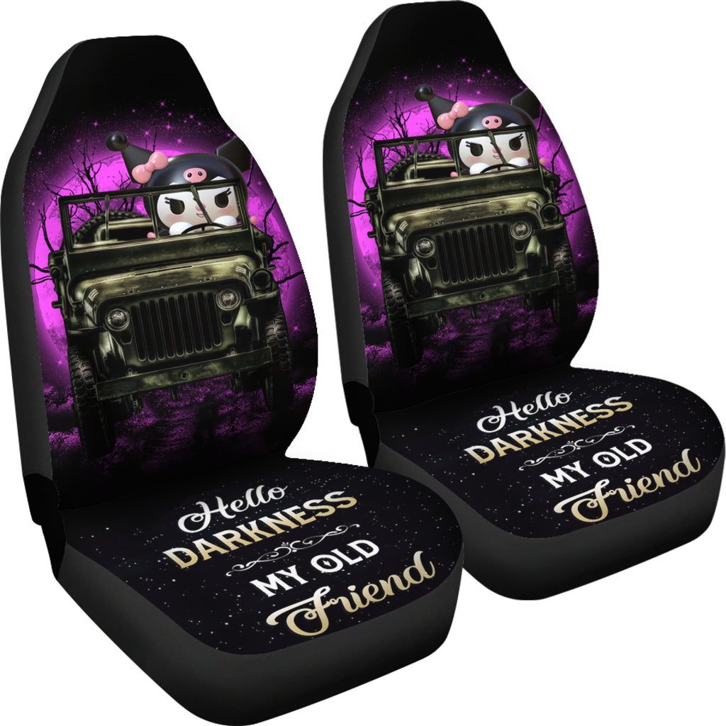 Kuromi Anime Ride Jeep Halloween Moonlight Car Seat Covers