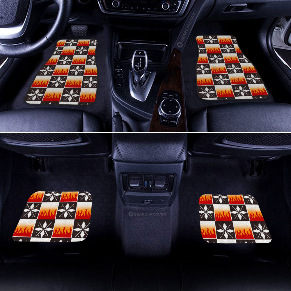 Kyojuro Rengoku Car Floor Mats Custom Anime Car Accessories