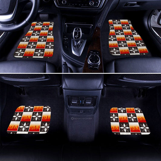 Kyojuro Rengoku Car Floor Mats Custom Anime Car Accessories