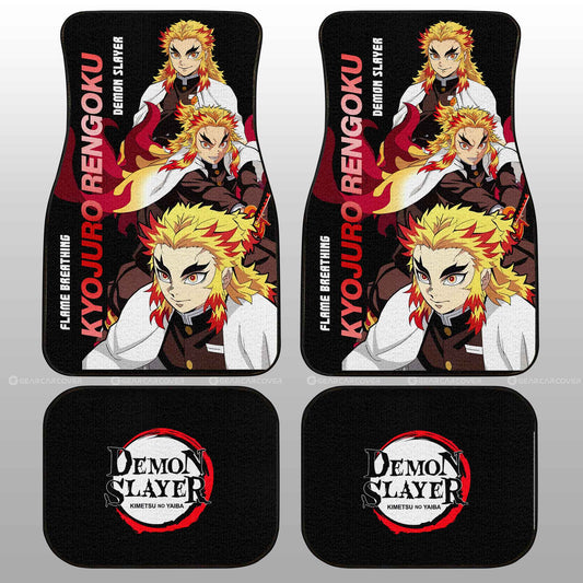 Kyojuro Rengoku Car Floor Mats Custom Demon Slayer Anime