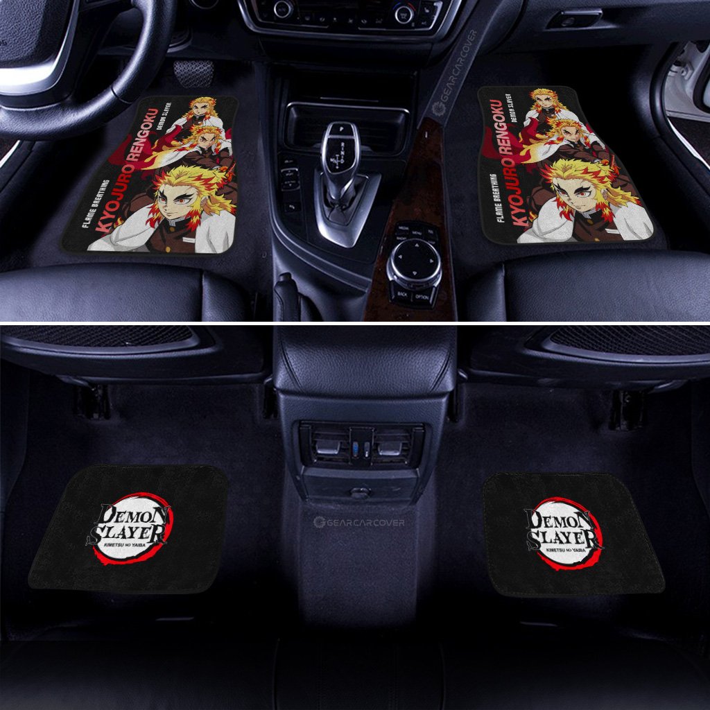 Kyojuro Rengoku Car Floor Mats Custom Demon Slayer Anime