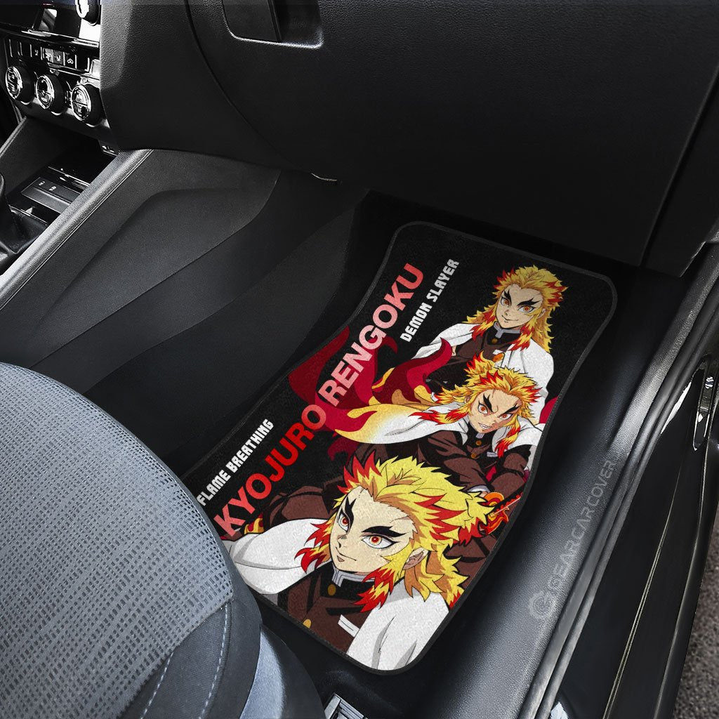 Kyojuro Rengoku Car Floor Mats Custom Demon Slayer Anime