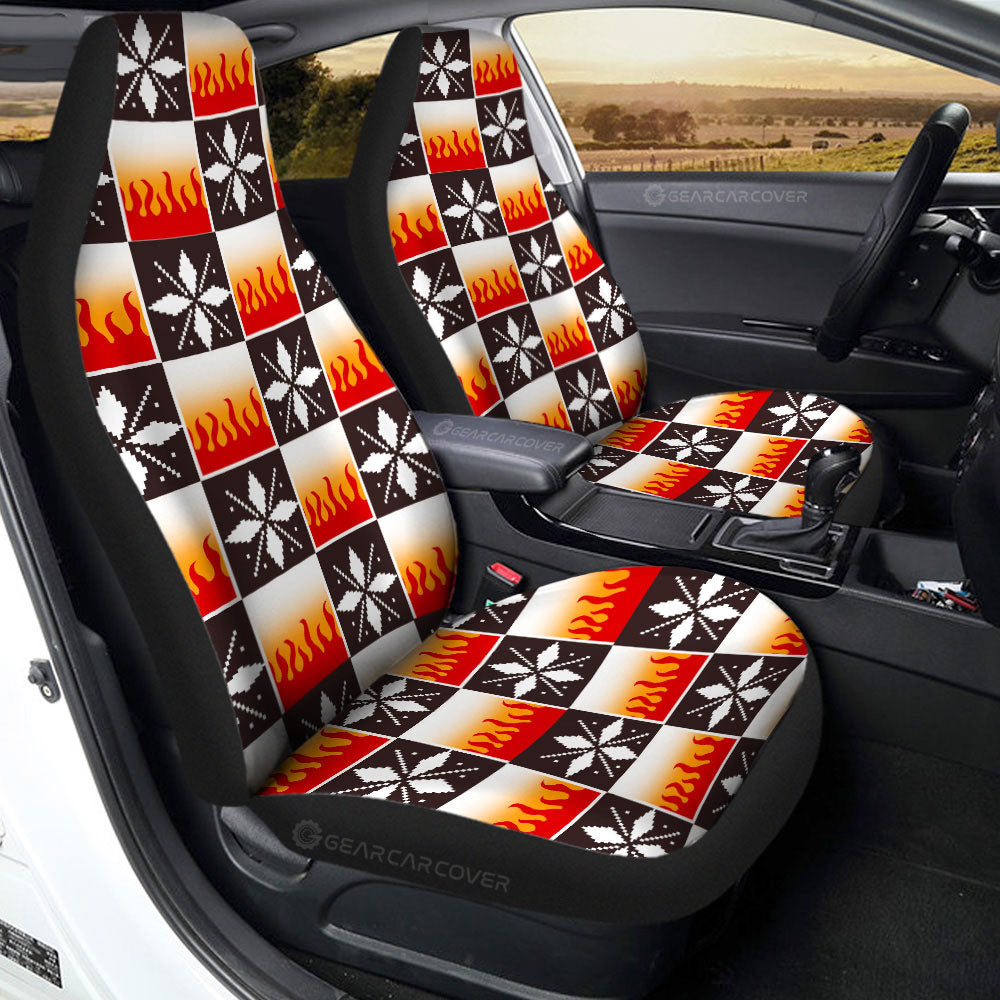 Kyojuro Rengoku Car Seat Covers Custom Anime Car Accessories