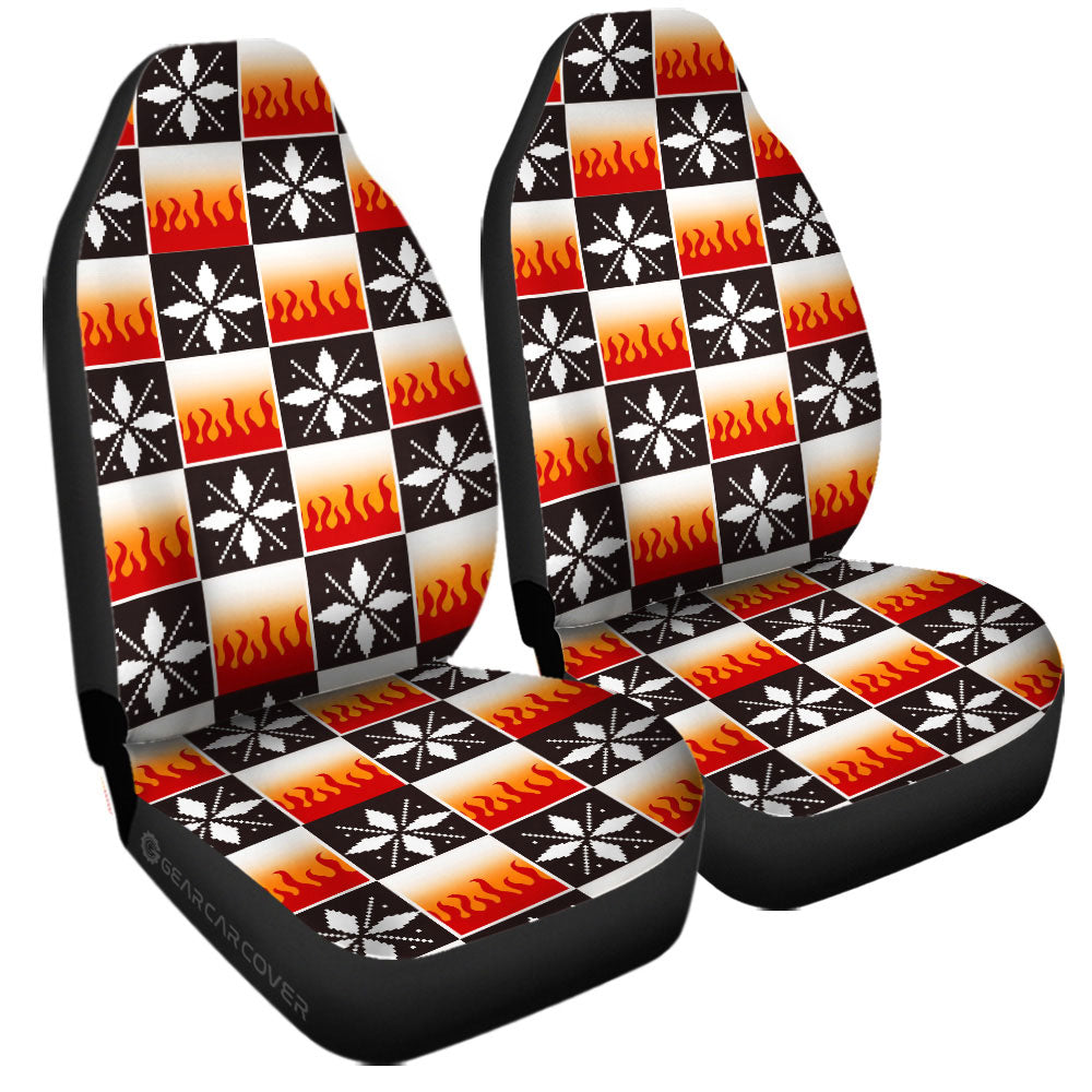 Kyojuro Rengoku Car Seat Covers Custom Anime Car Accessories