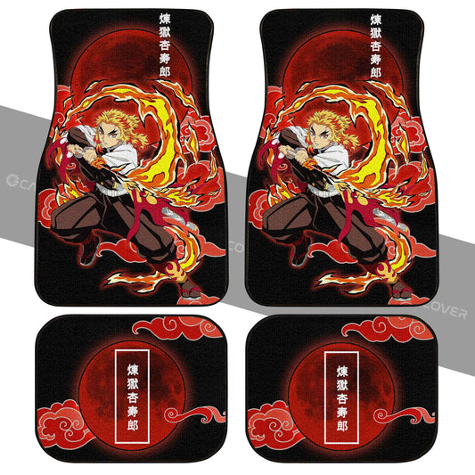 Kyoujurou Rengoku Car Floor Mats Custom Demon Slayer Anime Car Interior Accessories