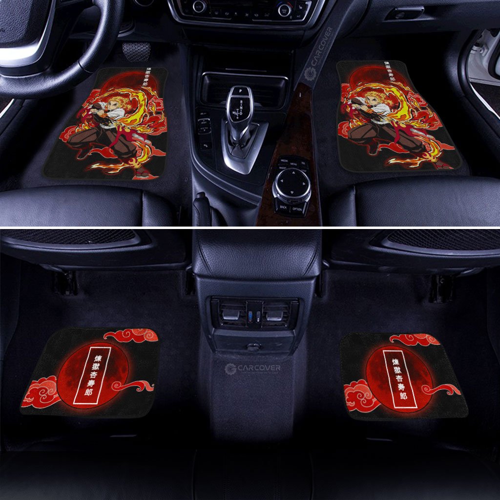 Kyoujurou Rengoku Car Floor Mats Custom Demon Slayer Anime Car Interior Accessories