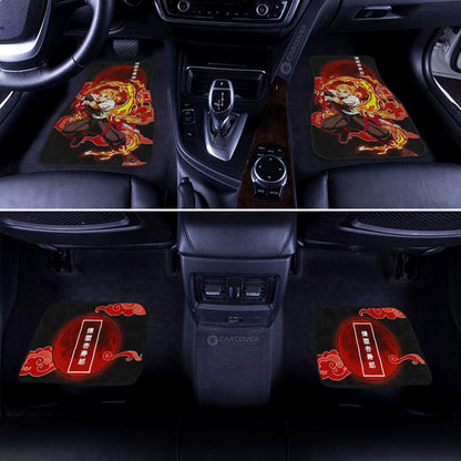 Kyoujurou Rengoku Car Floor Mats Custom Demon Slayer Anime Car Interior Accessories