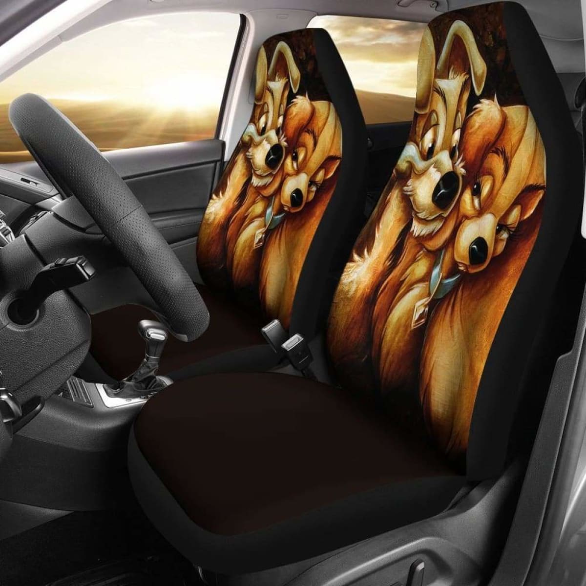 LADY AND THE TRAMP Car Seat Covers Universal Fit