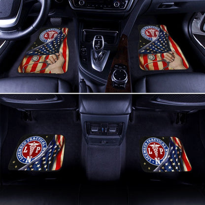 LPN Nurse Car Floor Mats Custom American Flag Car Accessories