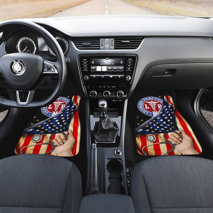 LPN Nurse Car Floor Mats Custom American Flag Car Accessories