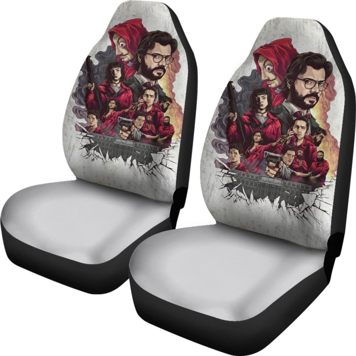 La Casa De Papel Money Heist Car Seat Covers Movie H051520 Universal Fit 072323