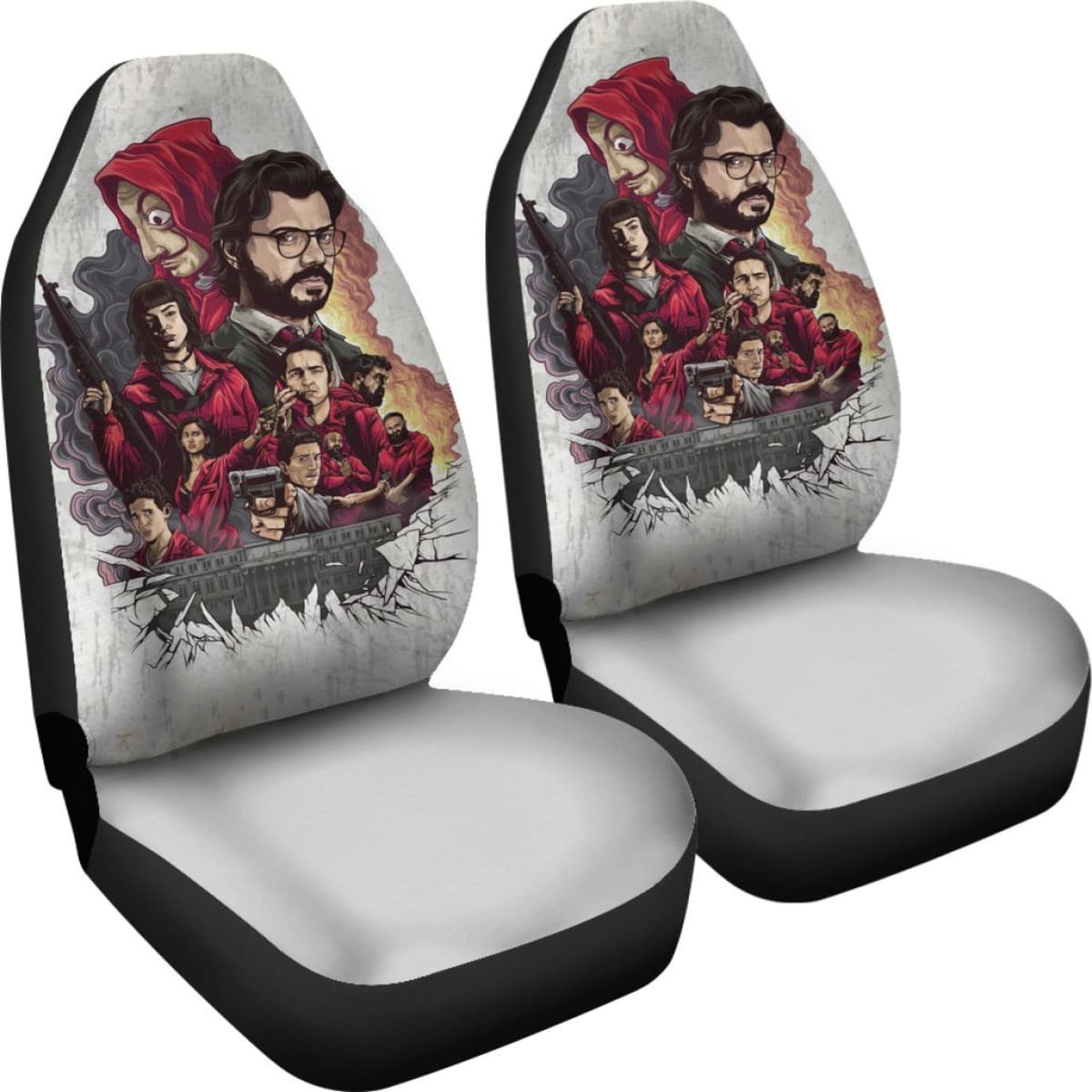 La Casa De Papel Money Heist Car Seat Covers Movie H051520 Universal Fit 072323