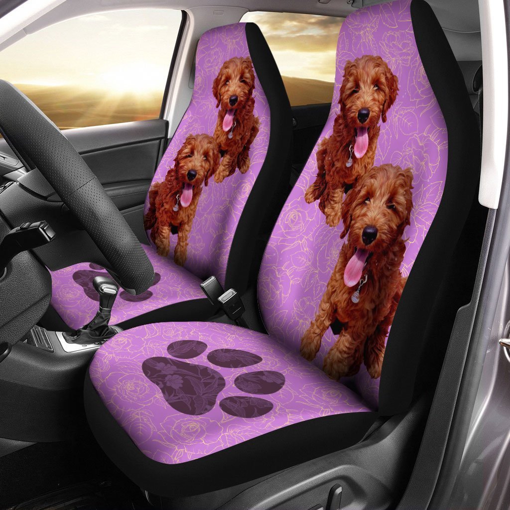 Labradoodle Car Seat Covers Custom Pink Car Interior Accessories