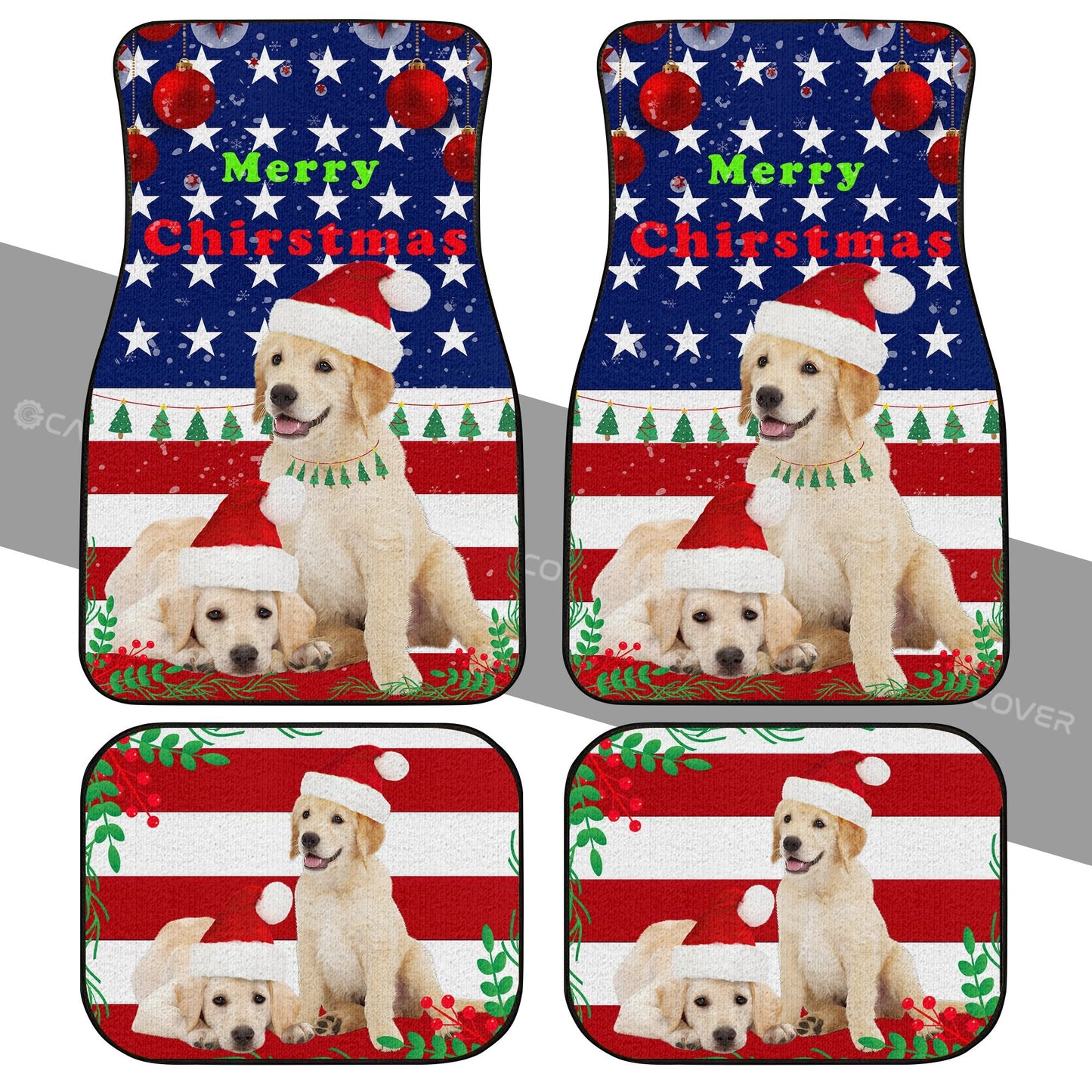 Labrador Retrievers Car Floor Mats Custom Christmas Dog Car Accessories