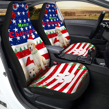 Labrador Retrievers Car Seat Covers Custom Christmas Dog Car Accessories