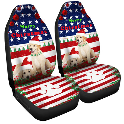 Labrador Retrievers Car Seat Covers Custom Christmas Dog Car Accessories