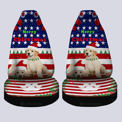 Labrador Retrievers Car Seat Covers Custom Christmas Dog Car Accessories