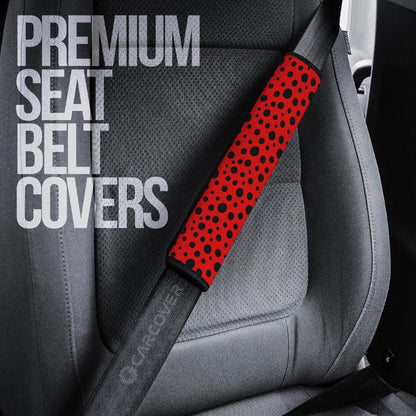 Lady Bug Seat Belt Covers Custom Animal Skin Printed Car Interior Accessories