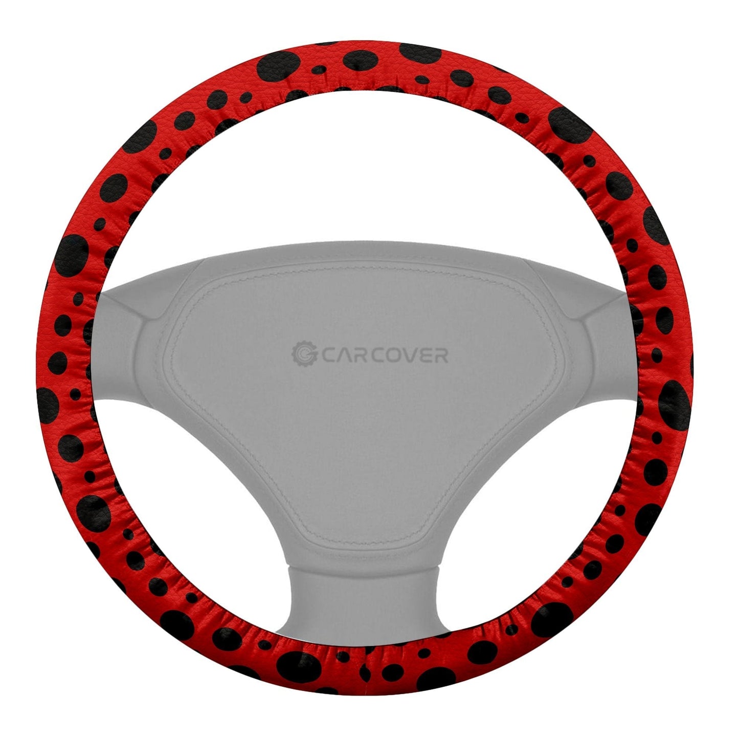 Lady Bug Steering Wheel Cover Custom Animal Skin Printed Car Interior Accessories