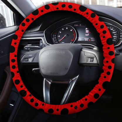 Lady Bug Steering Wheel Cover Custom Animal Skin Printed Car Interior Accessories