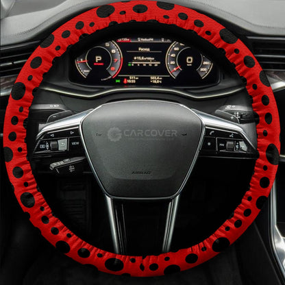 Lady Bug Steering Wheel Cover Custom Animal Skin Printed Car Interior Accessories