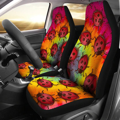 Lady Bug Swirl Car Seat Cover