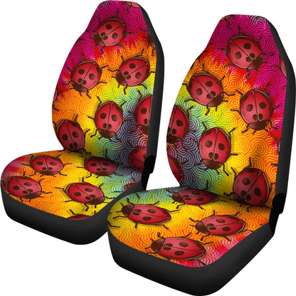 Lady Bug Swirl Car Seat Cover