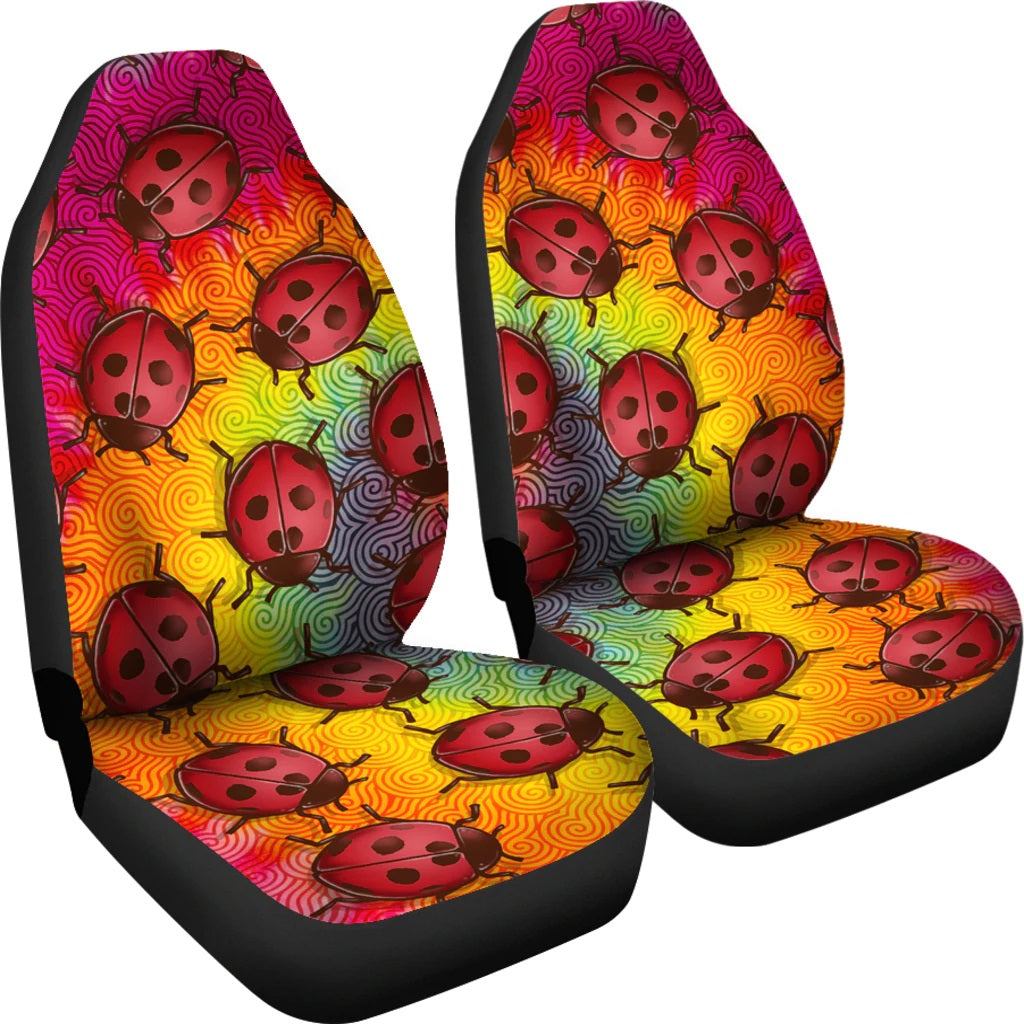 Lady Bug Swirl Car Seat Cover
