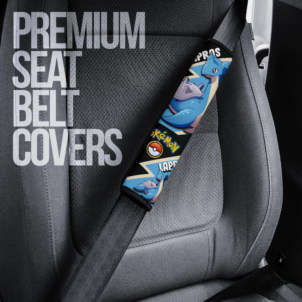 Lapras Car Seat Belt Covers Custom Anime Car Accessories