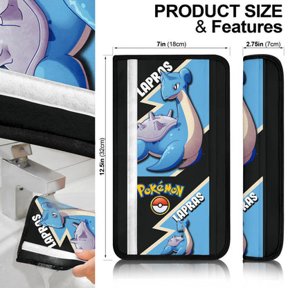 Lapras Car Seat Belt Covers Custom Anime Car Accessories
