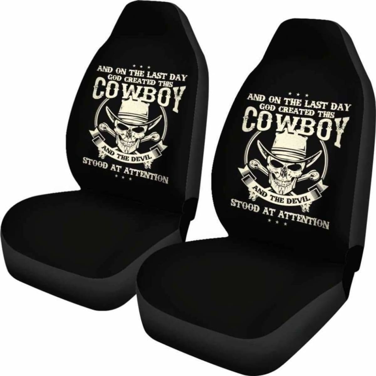 Last Day God Created This Cowboy Car Seat Covers 918 Universal Fit
