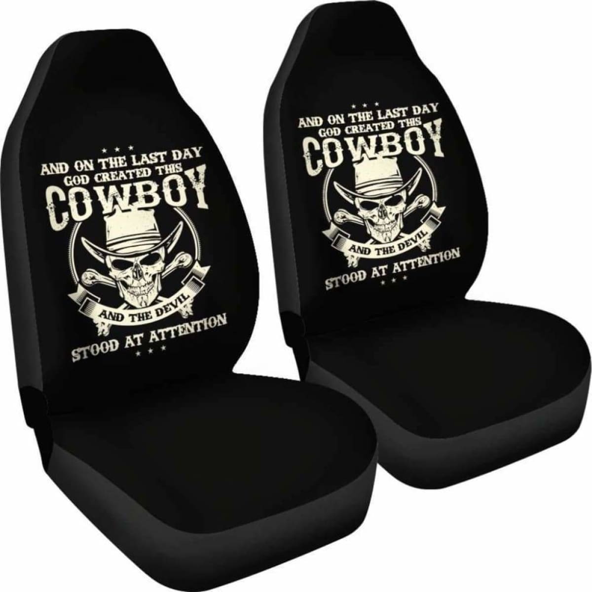 Last Day God Created This Cowboy Car Seat Covers 918 Universal Fit