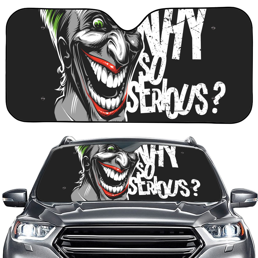 Laughing Joker Why So Serious Print Car Windshield Sun Shade