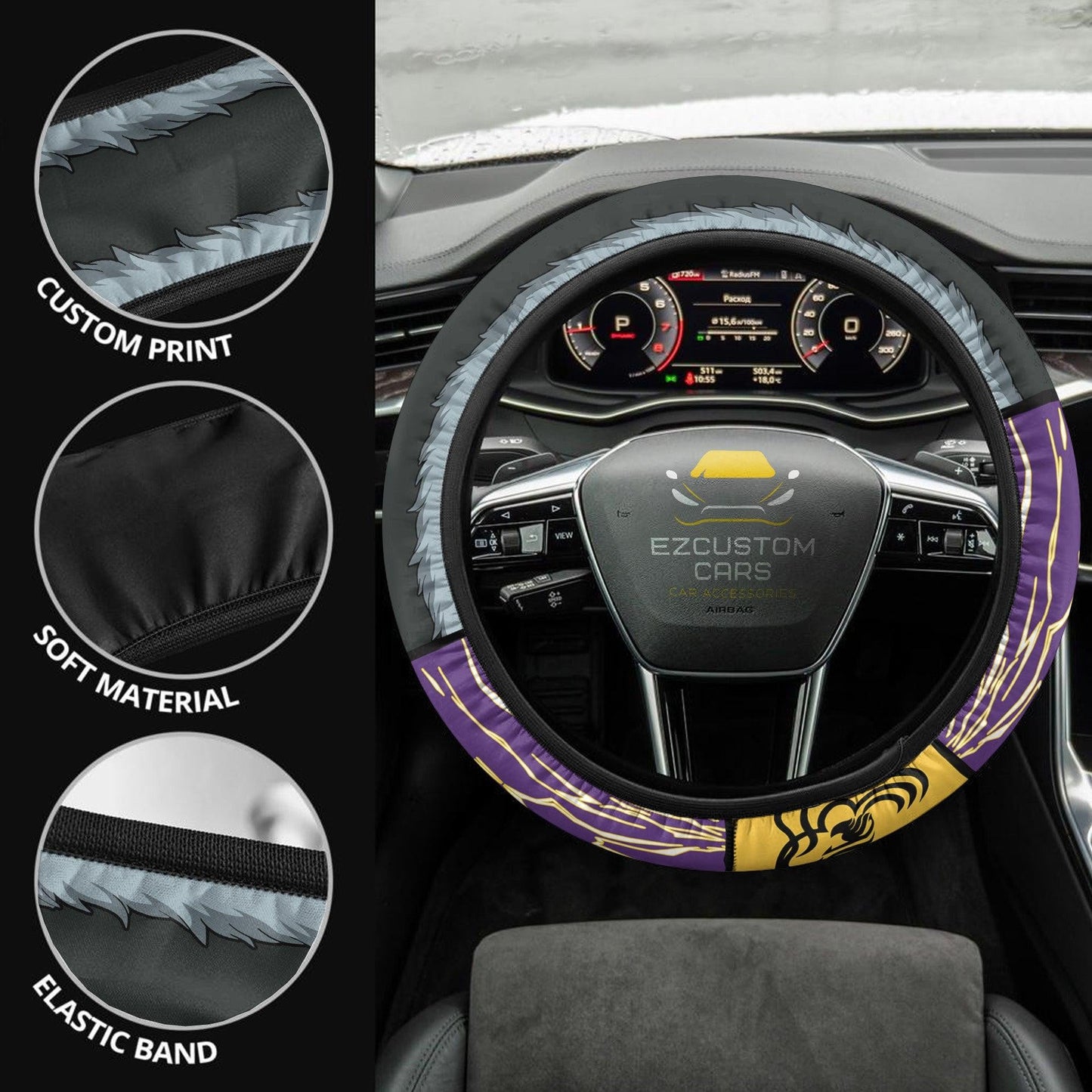 Laxus Dreyar Fairy Tail Anime Steering Wheel Cover