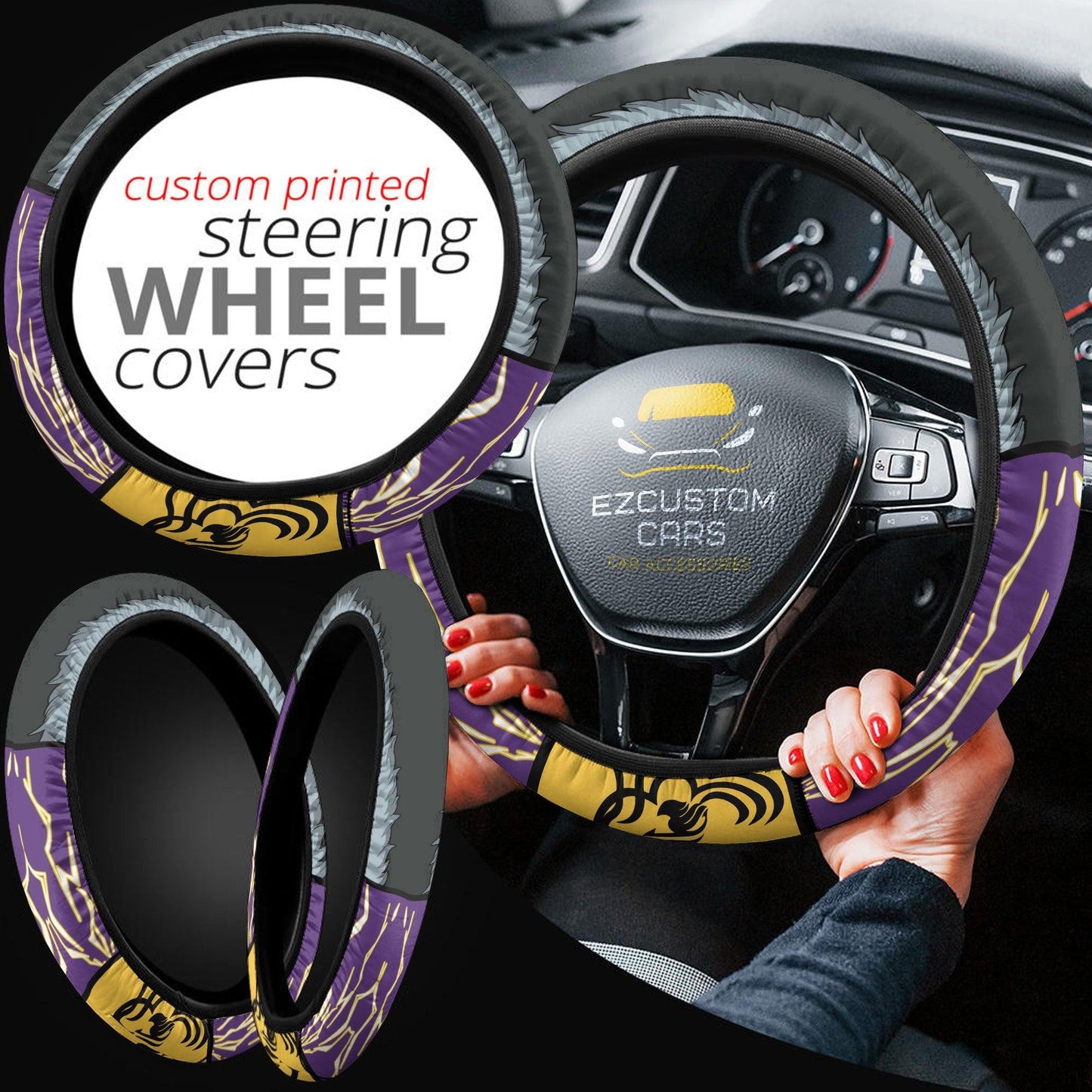 Laxus Dreyar Fairy Tail Anime Steering Wheel Cover