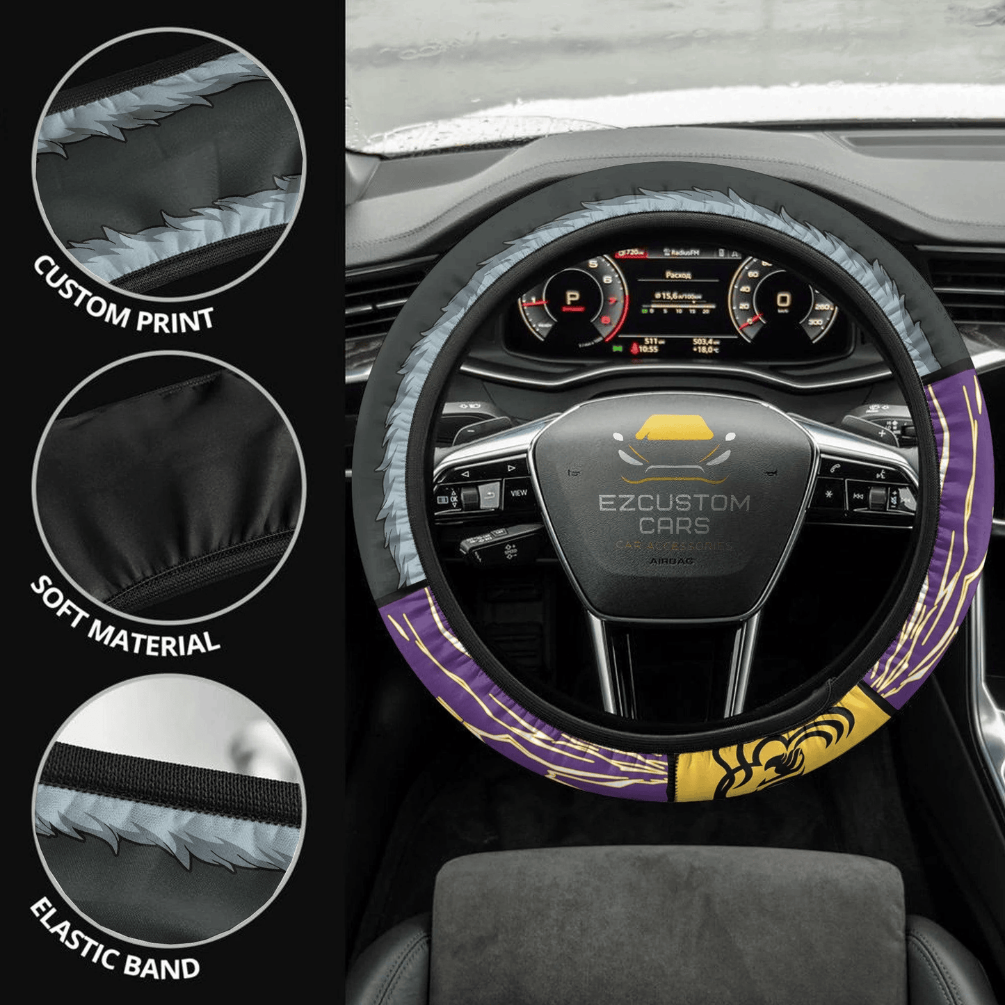 Laxus Dreyar Fairy Tail Anime Steering Wheel Cover