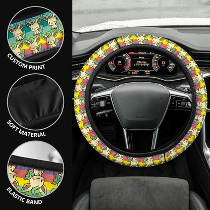 Leafeon Anime Custom Car Steering Wheel Cover